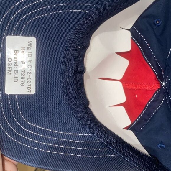 Budweiser Men's Multicolor Snap Back Cotton Baseball Cap Hat Adjustable - Picture 8 of 9